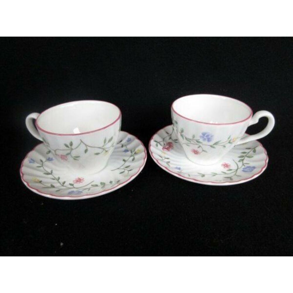 Johnson Brothers Summer Chintz Set of 2 Cups‎ & Saucers Beautiful